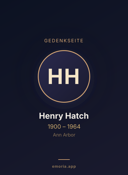 Gedenkportrait von Henry Hatch