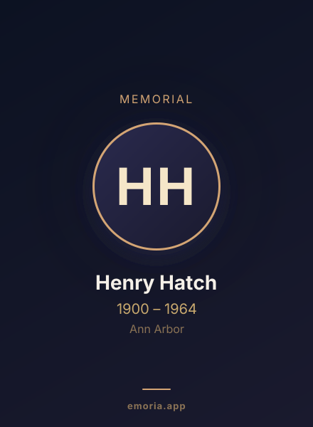 Memorial portrait of Henry Hatch