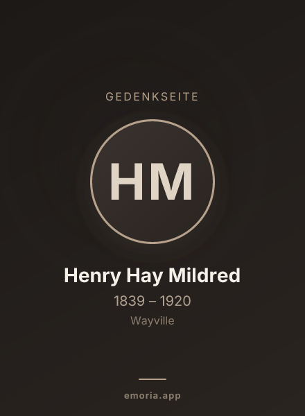 Gedenkportrait von Henry Hay Mildred