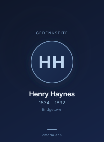 Gedenkportrait von Henry Haynes