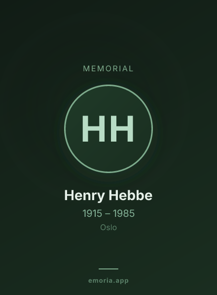Memorial portrait of Henry Hebbe