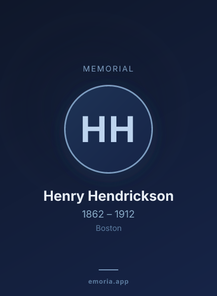 Memorial portrait of Henry Hendrickson