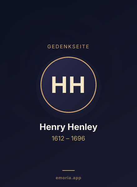 Gedenkportrait von Henry Henley