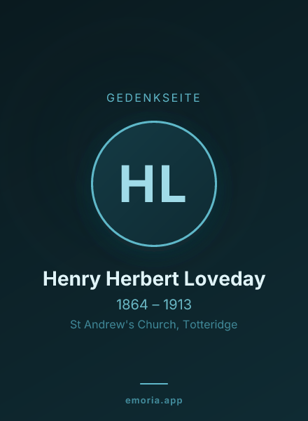 Gedenkportrait von Henry Herbert Loveday