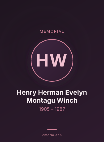Memorial portrait of Henry Herman Evelyn Montagu Winch