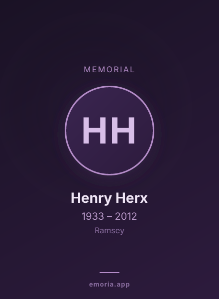 Memorial portrait of Henry Herx