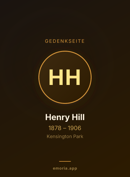 Gedenkportrait von Henry Hill