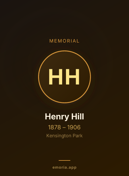 Memorial portrait of Henry Hill