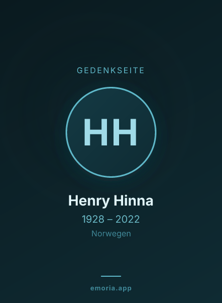 Gedenkportrait von Henry Hinna