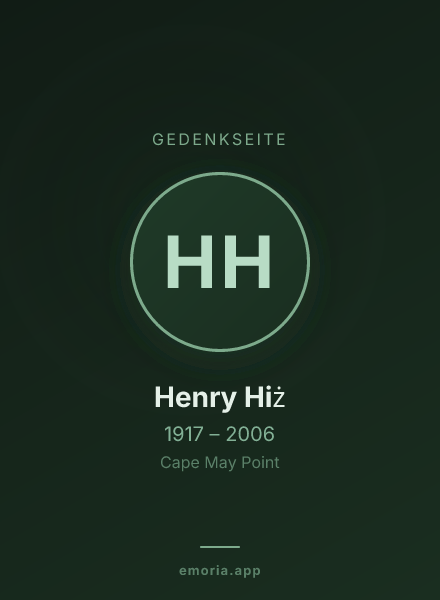 Gedenkportrait von Henry Hiż