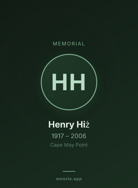Memorial portrait of Henry Hiż