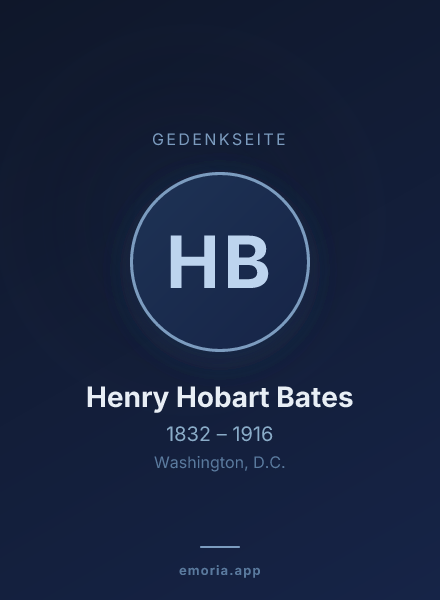 Gedenkportrait von Henry Hobart Bates