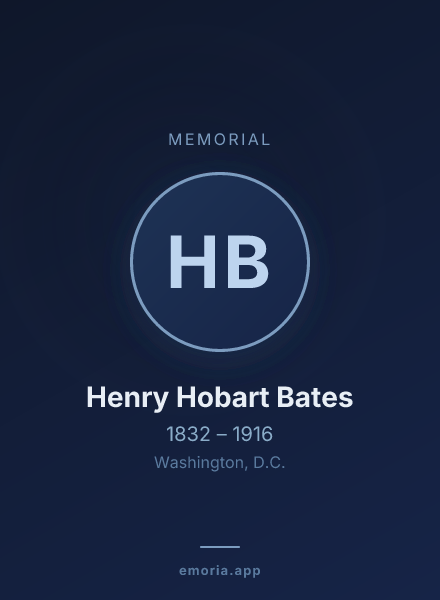 Memorial portrait of Henry Hobart Bates