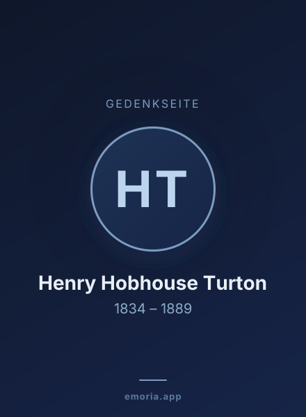 Gedenkportrait von Henry Hobhouse Turton