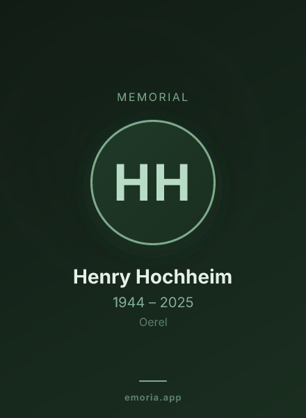 Memorial portrait of Henry Hochheim