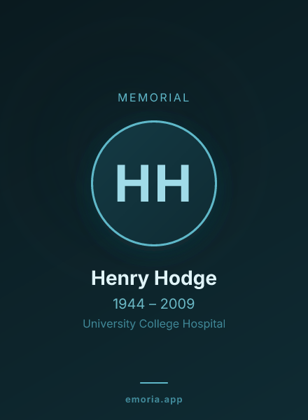 Memorial portrait of Henry Hodge