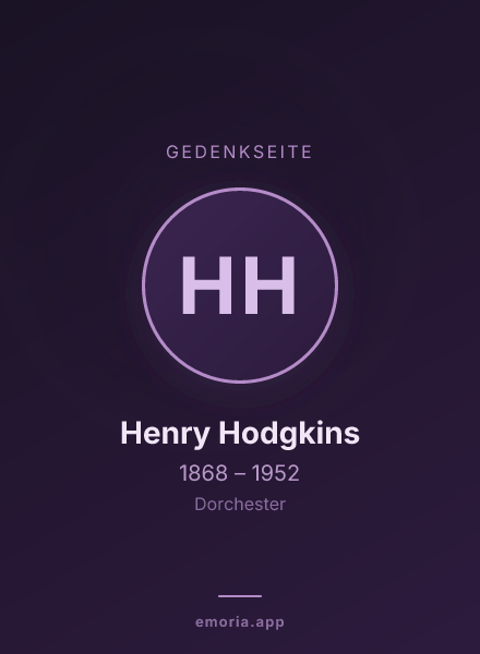 Gedenkportrait von Henry Hodgkins