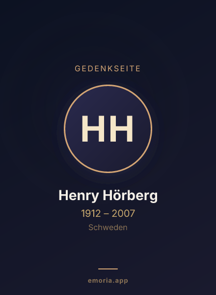 Gedenkportrait von Henry Hörberg