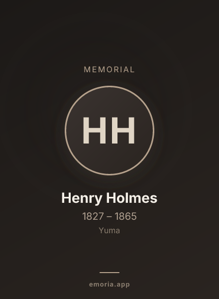 Memorial portrait of Henry Holmes