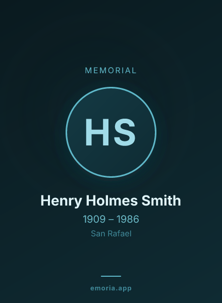 Memorial portrait of Henry Holmes Smith