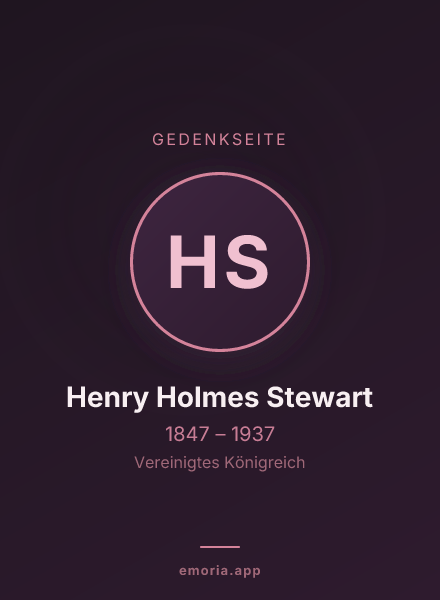 Gedenkportrait von Henry Holmes Stewart