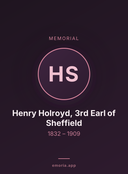 Memorial portrait of Henry Holroyd, 3rd Earl of Sheffield