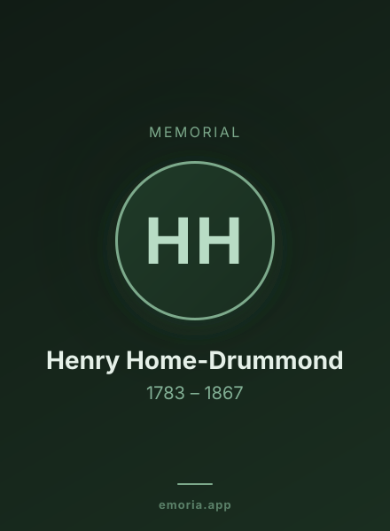Memorial portrait of Henry Home-Drummond