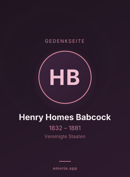 Gedenkportrait von Henry Homes Babcock