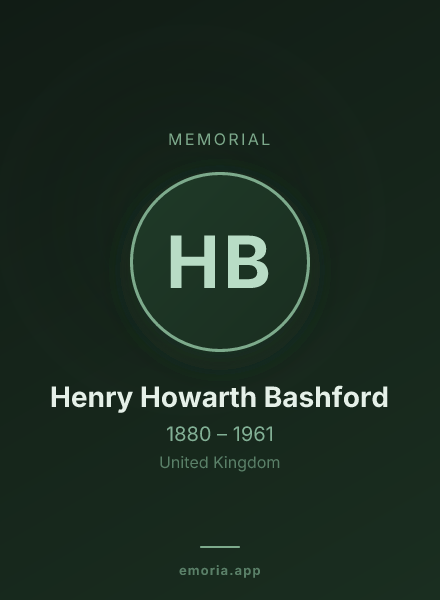 Memorial portrait of Henry Howarth Bashford