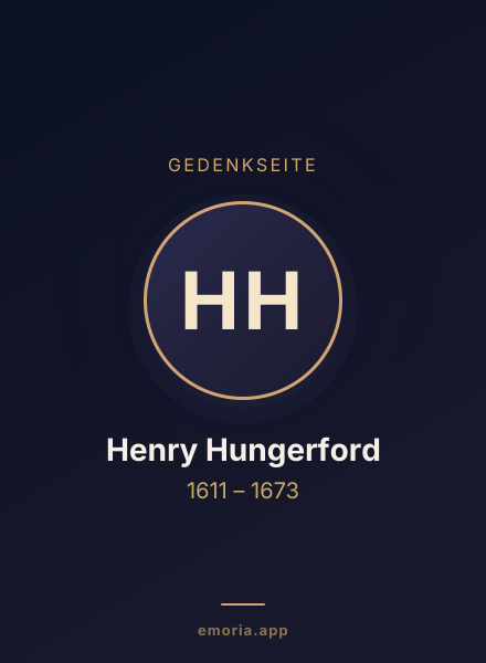 Gedenkportrait von Henry Hungerford