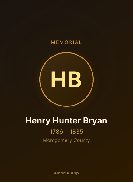 Memorial portrait of Henry Hunter Bryan