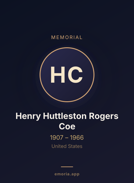 Memorial portrait of Henry Huttleston Rogers Coe