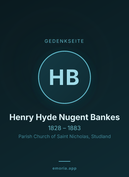 Gedenkportrait von Henry Hyde Nugent Bankes