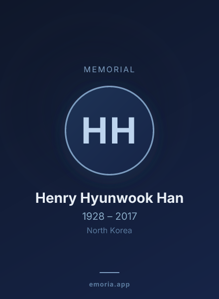 Memorial portrait of Henry Hyunwook Han