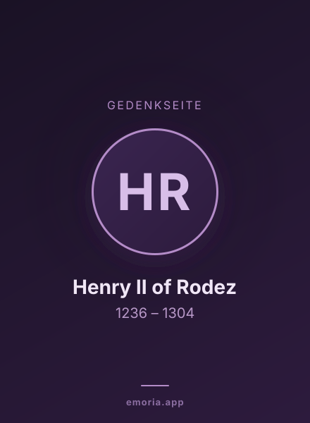 Gedenkportrait von Henry II of Rodez