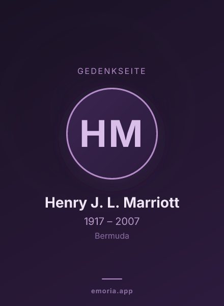 Gedenkportrait von Henry J. L. Marriott
