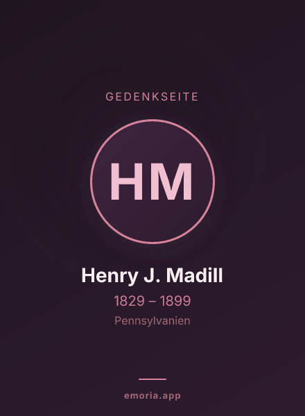 Gedenkportrait von Henry J. Madill