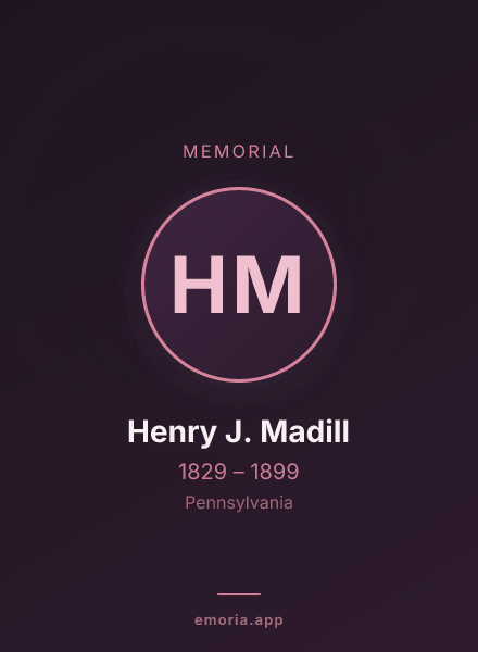 Memorial portrait of Henry J. Madill