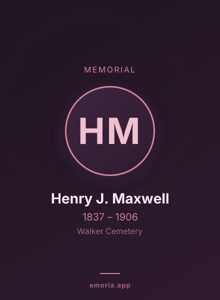 Memorial portrait of Henry J. Maxwell