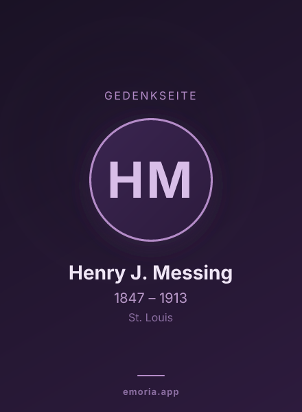 Gedenkportrait von Henry J. Messing