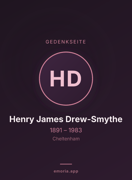 Gedenkportrait von Henry James Drew-Smythe