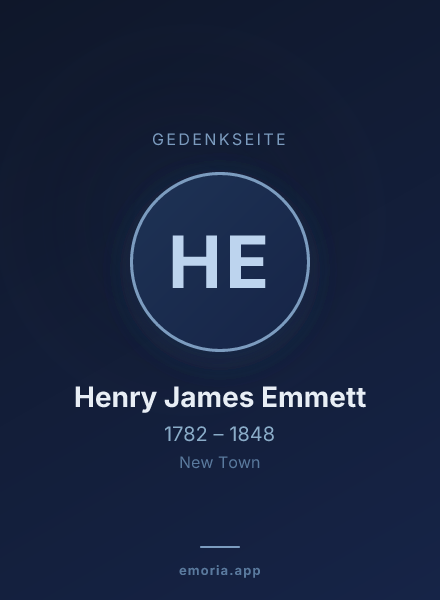 Gedenkportrait von Henry James Emmett
