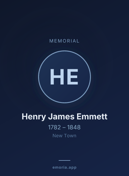 Memorial portrait of Henry James Emmett