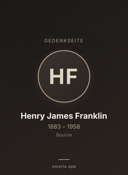 Gedenkportrait von Henry James Franklin