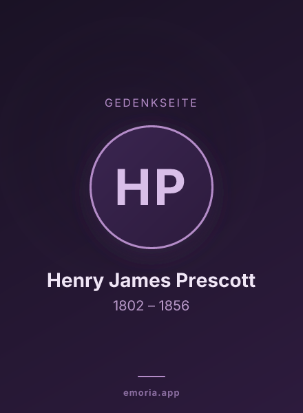 Gedenkportrait von Henry James Prescott