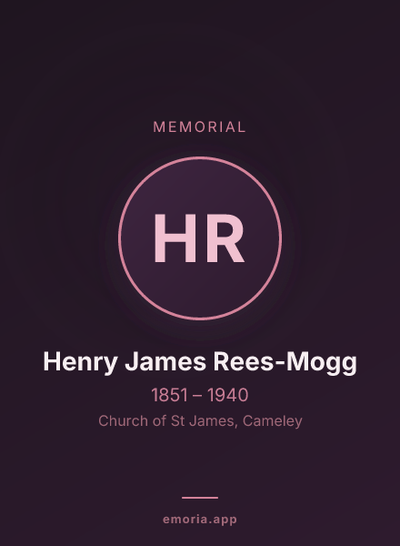 Memorial portrait of Henry James Rees-Mogg