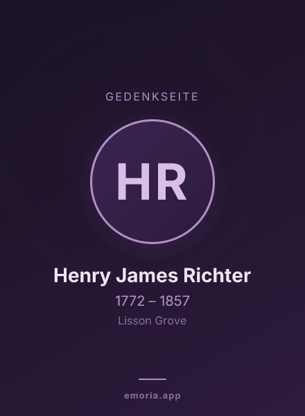 Gedenkportrait von Henry James Richter