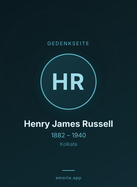 Gedenkportrait von Henry James Russell