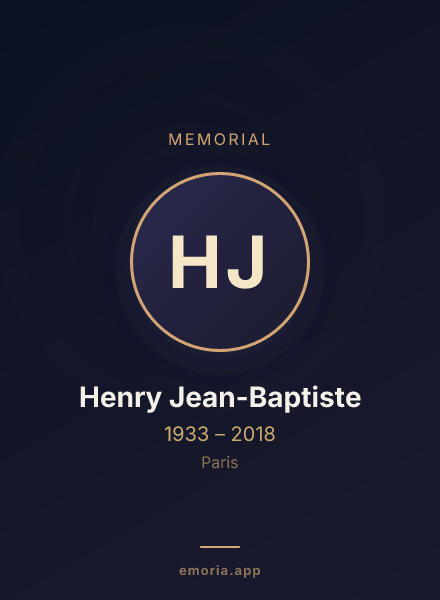 Memorial portrait of Henry Jean-Baptiste