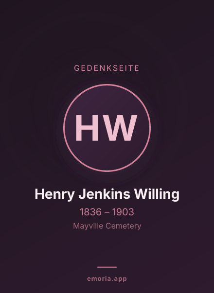 Gedenkportrait von Henry Jenkins Willing